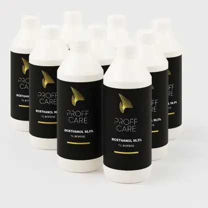 Proffcare Bioethanol 96,5% til Biopejs, 1 liter - 12 Stk - Bioethanol
