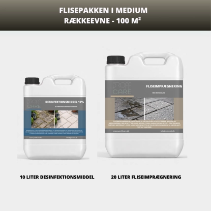 Proffcare Medium Flisepakke - 100 M2 - Flisepakke
