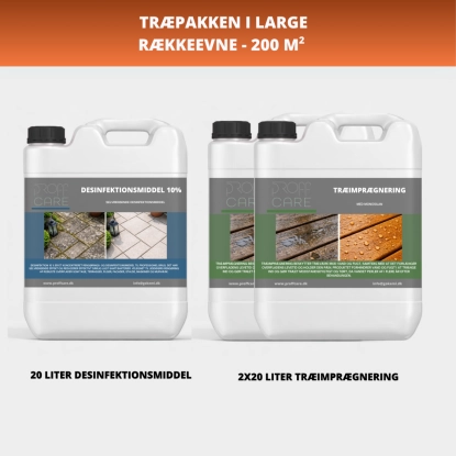 Proffcare Large Træpakke - 200 M2 - Træimprægnering