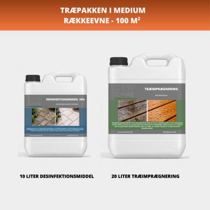 Proffcare Medium Træpakke - 100 M2 - Træimprægnering
